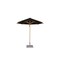 Bambrella Levante 8.5ft Round Solid Bamboo Market Umbrella with Black Canopy 2.5m R-L-B - alternate 1