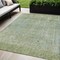 Homeroots 5' X 8' Green And Ivory Abstract Washable Indoor Outdoor Area Rug 631066 - alternate 1