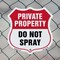 Signmission Private Property Shield Sign Do Not Spra, 6 Inch X 6 Inch, Plastic Sign SHI-P-6-449 - alternate 5