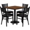 Flash Furniture Square Walnut Table, Black Seat, Square, 30", Laminate Top, Wood Grain MD-0005-GG - alternate 1