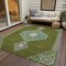 Homeroots 10' X 14' Olive Green Pink And Ivory Oriental Washable Indoor Outdoor Area Rug 598435 - alternate 7