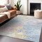 Homeroots 9' X 12' Sky Blue Beige And Gold Abstract Washable Indoor Outdoor Area Rug 618554 - alternate 8