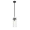 Z-Lite Fontaine 1 Light Pendant, Matte Black/Clear Water, 5.75 In W x 15 In H 7002P5-ROD-MB - alternate 6