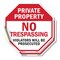 Signmission Private Property No Trespassing Vio, 4 inch X 4 inch, Vinyl Decal, 2PK OC-D-2PACK-4-167 - alternate 1