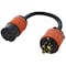 Ac Works Adapter Cord, NEMA L15-20P to L15-30R, 1.5 ft, 3-Phase, 20A to 30A, 250V Locking L1520L1530-018 - alternate 1