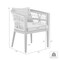 Armen Living Zella Outdoor Patio Dining Chair in Aluminum with Light Gray Rope and Earl Gray Cushions - Set of 2 LCZESIGRY - alternate 8