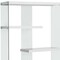 Homeroots 59" White And Clear Glass and Wood Four Tier Etagere Bookcase 333150 - alternate 5