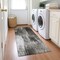 Homeroots 8' Runner Gray and Black Abstract Washable Non Skid Indoor Outdoor Runner Rug 563602 - alternate 8