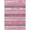 Homeroots 3' X 5' Pink Gray And Green Striped Washable Indoor Outdoor Area Rug 598914 - alternate 1