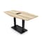 Skutchi Designs Hexagon Conference Table With Power Unit, 36 in W, 72 in L, Brown HAR-HEX.IR-36X72-DOU.BK-K525-EBLK - alternate 1
