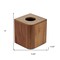 Homeroots Designer Genuine Teak Tissue Box Cover 475846 - alternate 9