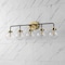 Jonathan Y Caleb 38" 5-Light Contemporary Transitional Iron/Glass LED Vanity Light, Brass Gold/Black JYL9555A - alternate 12