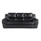 Homeroots 85" Black Leather Sofa With Silver Legs 329475 - alternate 1