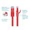 Monoprice Ethernet Cable, Cat 6, Red, 14 ft. 9824 - alternate 4