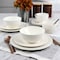 Martha Stewart Fine Ceramic 16 Piece Textured Dinnerware Set in White 97138.16 - alternate 7