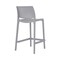 Homeroots Set of Four 26" Gray Heavy Duty Plastic Low Back Outdoor Counter Height Bar Chairs 565368 - alternate 5