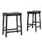 Crosley Upholstered Saddle Seat 2Pc Counter Height Bar Stool Set CF500224-BK - alternate 7