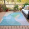 Homeroots 9' X 12' Pale Aqua And Beige Abstract Washable Indoor Outdoor Area Rug 630457 - alternate 5