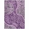 Homeroots 3' X 5' Purple And Charcoal Floral Medallion Washable Indoor Outdoor Area Rug 603191 - alternate 8