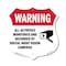 Signmission Video Surveillance Shield Label Set Warn, 18 Inch X 18 Inch, Plastic Sign SHI-P-18-467 - alternate 1
