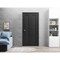 Sartodoors Sliding Closet Bi-fold Doors Black Solid Core Modern Interior QUADRO4111BF-BLK-56 x 80 (2* 28x80) - alternate 5