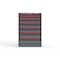 Strong Hold 7 drawer cabinet - (1x 2ft, 1x 3ft, 1x 4ft, 2x 5ft, 2x 6ft) - Red accents - E-Lock w/ Tracking S3044-PPTAS-0701DS - alternate 1