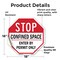 Signmission Stop Confined Space Enter by Permit, 18 Inch X 18 Inch, Vinyl Decal OC-D-18-250 - alternate 4