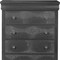Homeroots 31" Metallic Grey Solid Wood Five Drawer Chest 478644 - alternate 3
