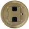 Hubbell Wiring Device-Kellems Electrical Box Cover, Floor Box Type, Round, Brass RF406BR - alternate 1
