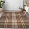 Homeroots 3' X 5' Chocolate Copper And Gold Plaid Washable Indoor Outdoor Area Rug 596321 - alternate 9