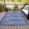 Homeroots 9' X 12' Blue And Charcoal Striped Washable Indoor Outdoor Area Rug 631489 - alternate 8
