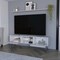 Homeroots 71" White Cabinet Open And Enclosed Storage TV Stand 546404 - alternate 8