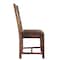 Homeroots Seven Piece Dark Brown and Black Solid Wood Live Edge Dining Set with Six Chairs 590254 - alternate 8