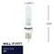 Bulbrite KX-2000 120V T3 Light Bulbs, Frost Glass, Mini-Candelabra E11 Screw Base, 60W, 2700K, 2PK 861350 - alternate 6