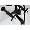 Kingston Brass 7-Inch Wall Mount Tub Faucet with Hand Shower, Matte Black CC547T0 - alternate 4