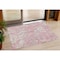 Homeroots 3' X 5' Pink Gray And Ivory Abstract Washable Indoor Outdoor Area Rug 600306 - alternate 1