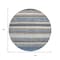 Homeroots 8' Denim Blue Beige And Taupe Round Striped Washable Indoor Outdoor Area Rug 618258 - alternate 8