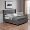 Homeroots Gray Linen Upholstered Queen Bed Frame 544819 - alternate 1