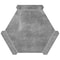 Apollo Tile Aureole 8.66 in. x 9.84 in. Matte Coin Gray Porcelain Hexagon Wall and Floor Tile (8.07 sq ft/case) - 18 Sheets ENC88LANWHTA - alternate 1