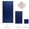 Lavish Home 6PC Bathroom Towels Set 100% Cotton Bathroom Accessories Soft Towel Set for Shower, Gym, Dorm, Spa 67-0035-NVY - alternate 8