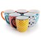 Elama Rory 6 Piece 16 Ounce Assorted Design Stoneware Mug Set in Assorted Colors 750123730M - alternate 8