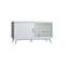 Homeroots 50in White Solid Wood Cabinet Enclosed Storage TV Stand 404274 - alternate 3