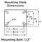Hamilton Plte Caster, Rgd, Phenolic, 6 in., 2000 lb. R-CH-63PH - alternate 6