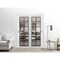 Sartodoors Sliding Closet Bypass Doors with Clear Glass, Lucia 2366 White Silk and Aluminum Strips, Sturdy Ra LUCIA2366DBD-WS-64 x 80 (2* 32x80) - alternate 5