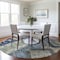 Homeroots 8' Navy Blue Green And Gray Round Aztec Washable Indoor Outdoor Area Rug 598486 - alternate 7