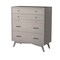 Homeroots 38" Gray Solid Wood Four Drawer Chest 524145 - alternate 6