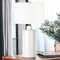 Homeroots 25" White Ceramic Table Lamp With White Drum Shade 524334 - alternate 8