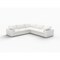 Homeroots White Linen Blend Modular L Shaped Five Piece Corner Sectional 716920 - alternate 6