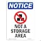 Signmission Not A Storage Area Sign With Symbol, 7 in W x Rectangle, Vinyl Decal OS-2PACK-NS-D-710-V-15129 - alternate 6