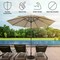Pure Garden 10 Ft Offset Umbrella with Base, Blue 50-LG1040 - alternate 6